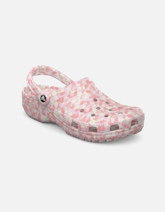 Crocs Womens Crocs Classic Confetti Thermoplastic Womens Pink Milk/Mulit Flip Flops - Size: UK 8 / eu 42-43 / us m9w11
