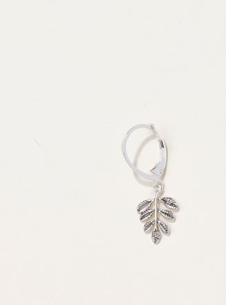 Fat Face FatFace Leaf Drop Earrings in Silver Tone