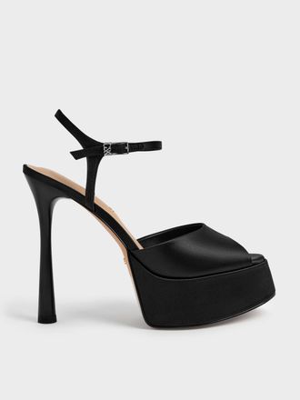 Charles & Keith Francesca Peep-Toe Platform Heels