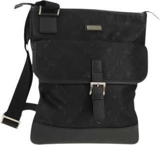 Burberry Pre-owned Cross Body Bags, female, Black, Size: ONE SIZE Pre-owned Canvas Shoulder Bag