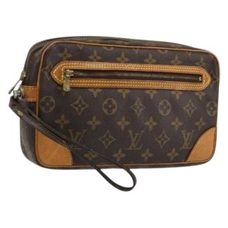 Louis Vuitton Pre-owned Clutches, female, Brown, Size: ONE SIZE Pre-owned Monogram Clutch Bag