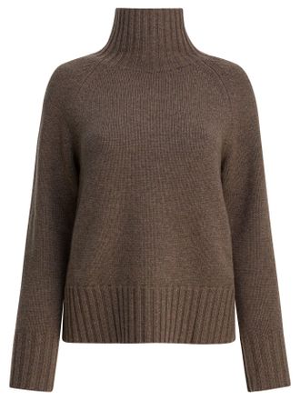 Max Mara Wool And Cashmere Turtleneck Sweater Knitwear Brown