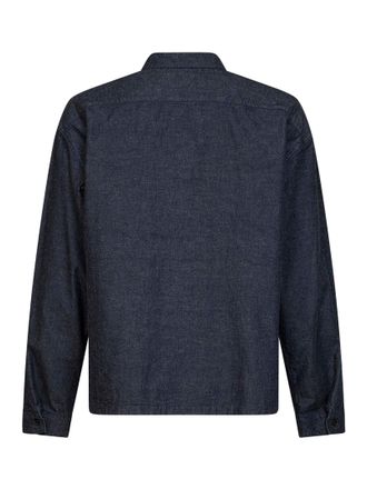 Prada Mens Shirt Cotton Chambray Blue