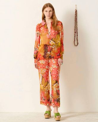 Alix of Bohemia Emery Marigold Meadow Shirt In Multi