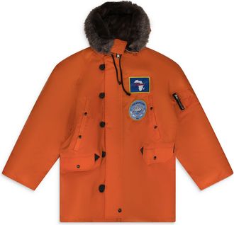 Denim Tears Orange WHT Lion Parka Jacket