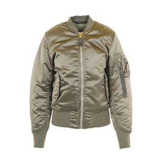 Alpha Industries Ma-1 Base Flight UV - Heren - Jassen - Groen - Maat: M Zijde