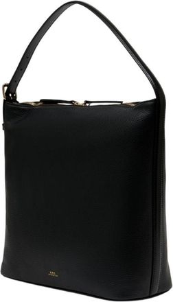 A.P.C. Womens Vera Shoulder Bag Black Calfskin