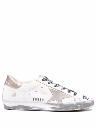 Golden Goose Sneakers Super-Star Love con stampa - Bianco