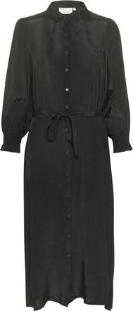Kaffe KAemine Oline Dress - Dames - Shirt Kleedjes - Zwart - XL - Kleedjes