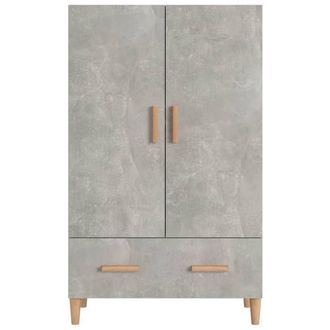 Berkfield Home Highboard Concrete Grey 70x31x115 cm Engineered Wood | Size: 70 x 31 x 115 cm