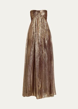 Ramy Brook Liberty Strapless Metallic Gown