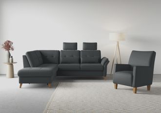Sit&more Ecksofa »Göteborg« inkl. Sitztiefenverstellung, wahlweise mit Bettfunktion & Bettkasten