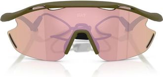 Moncler Q74002 Zonnebril - Heren - Zonnebrillen - Groen - 41 MM - Accessoires