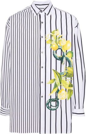 Roberto Cavalli mix-print cotton shirt - men - Cotton - 52 - White