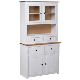 Berkfield Home Highboard White 93x40.5x180 cm Solid Pine Panama Range