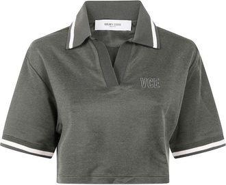 Golden Goose Cotton Cropped Polo Shirt