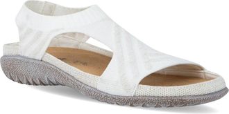 Naot Kawhia Sandal in White W/Silver Knit at Nordstrom, Size 10Us