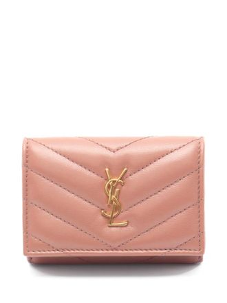 Saint Laurent 2010s Cassandre Fragments Flap leather wallet - Pink