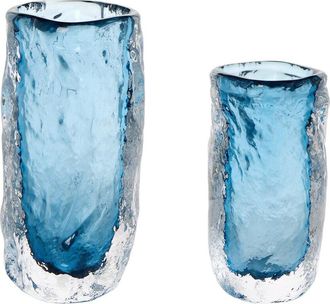 Tozai Home Home Set Of 2 Vendome Art Glass Hand Blown Glass Vases