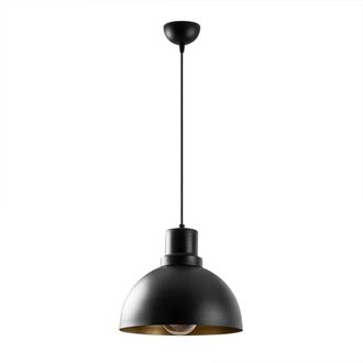 Wonderlamp L&aacute;mpara colgante vintage negro con pantalla en forma de c&uacute;pula