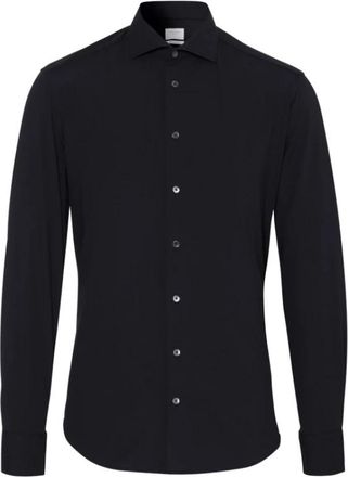 Traiano Rossini Shirt - Heren - Zakelijke Overhemden - Zwart - L - Polyester - Overhemden