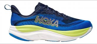 Hoka One One Mens Skyflow Wide Running Shoes In Navy/lime