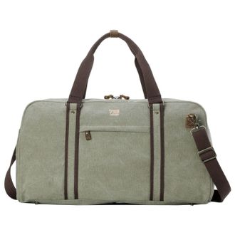 Troop London TRP0389 Classic Canvas Travel Duffel Bag, Large Holdall Khaki