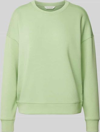 Moss Copenhagen Oversized Sweatshirt mit gerippten Abschl&uuml;ssen Modell Ima in Hellgruen, Gr&ouml;&szlig;e XS/S
