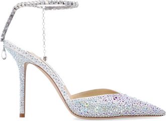 Jimmy Choo London Saeda Pumps - Dames - Pumps - Grijs - 37 EU - Satijn - Schoenen