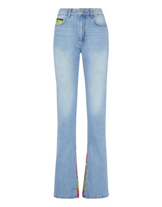 Philipp Plein Denim Trousers Flare Fit insert New Baroque