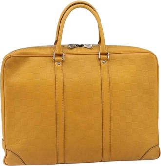 Louis Vuitton Pre-owned Handbags, female, Yellow, Size: ONE SIZE Pre-owned Vintage Leather Briefcase