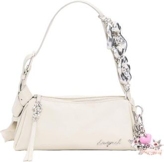 Desigual Small Faux Leather Crossbody Bag in Off White at Nordstrom