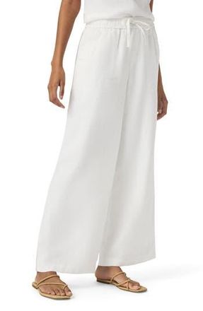 Splendid Stella Linen Drawstring Pants in White at Nordstrom Rack, Size X-Large