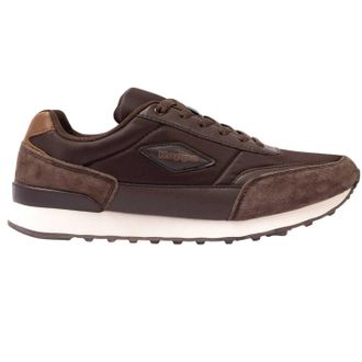 Kappa Heren Su&egrave;de Platte Sneakers (Donkerbruin)
