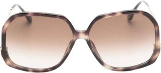 Chlo&eacute; Geometrische Zonnebril - Dames - Accessoires - Bruin - Maat: ONE Size