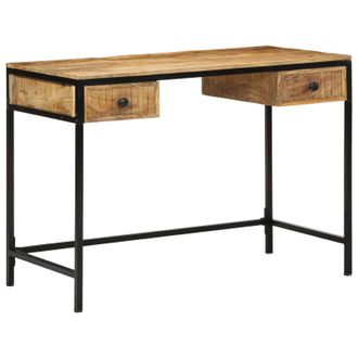 Berkfield Home Desk 105x50x75 cm Solid Wood Mango in Brown | Size: 105 x 50 x 75 cm