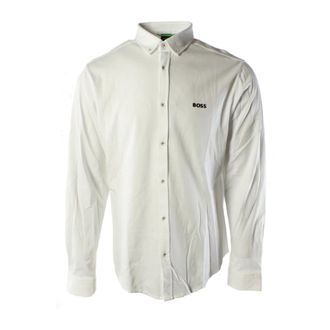HUGO BOSS Hugo, Casual Shirts, male, White, Size: M B Motion L Regular Fit Stretch Shirt