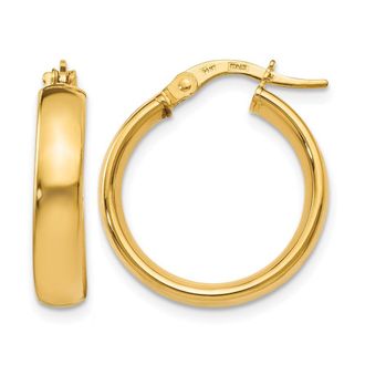 Diamond2Deal 14K Yellow Gold Round Hoop Earrings 20.5mm