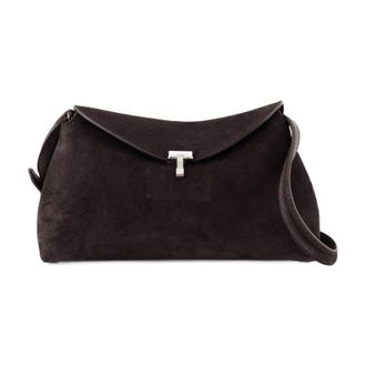 Toteme Womens Leather Clutch Brown Calfskin