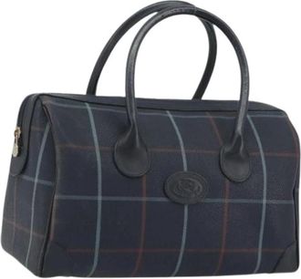 Burberry Pre-owned Vintage Boston Bag - Dames - Vintage Handtas - Blauw - ONE Size - Leer - Vintage