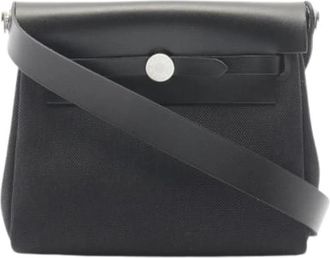 Herm&egrave;s Pre-owned Canvas Shoulder Bag - Dames - Vintage Schoudertas - Zwart - ONE Size - Vintage