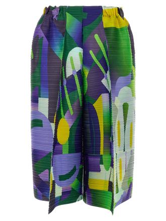 Pleats Please Issey Miyake Womens Multicolor Polyester Casual Pants