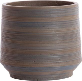 Light & Living Vaso Eowyn De Piedra Con Acabado Marr&oacute;n Oscuro - &Oslash;40x35 Cm