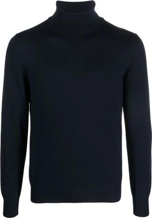 Tagliatore Blauwe coltrui - Heren - Coltruien - Blauw - 2XL - Wol - Truien & Vesten
