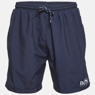 HUGO BOSS Boss By Hugo Boss Navy Blue Synthetic Shorts