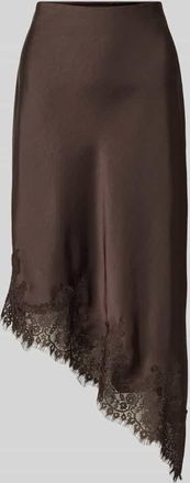 Neo Noir Neo Noir Midirock im asymmetrischen Design in Dunkelbraun, Größe 34