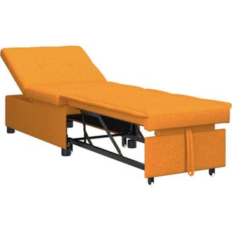 vidaXL Sofa Bed Dark yellow 194 x 67 x 37 cm Fabric Vidaxl