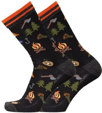 UphillSport Lifestyle Merino L3 Camping Crew Multifunktionssocken - Unisex | schwarz