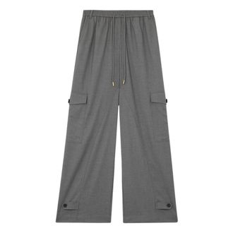 Twinset Pantaloni Cargo a Gamba Larga - - Trousers - Donna - Grigio - S