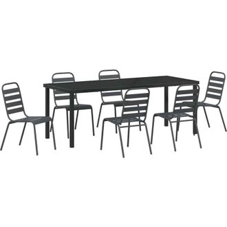 vidaXL Conjunto De Comedor De Jard&iacute;n 7 Pcs Antracita Vidaxl